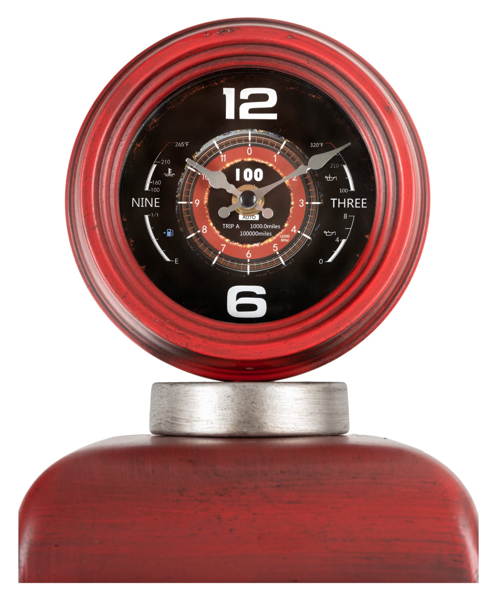 Stagecaptain ZSU-2775 Zapfsäulenuhr mit Regal - Gewicht 3,8 kg - Durchmesser Ziffernblatt 10,5 cm - Frontabdeckung - Zapfsäule mit Uhr und CD DVD Regal - Design Schrank - Gehäuse aus Metall