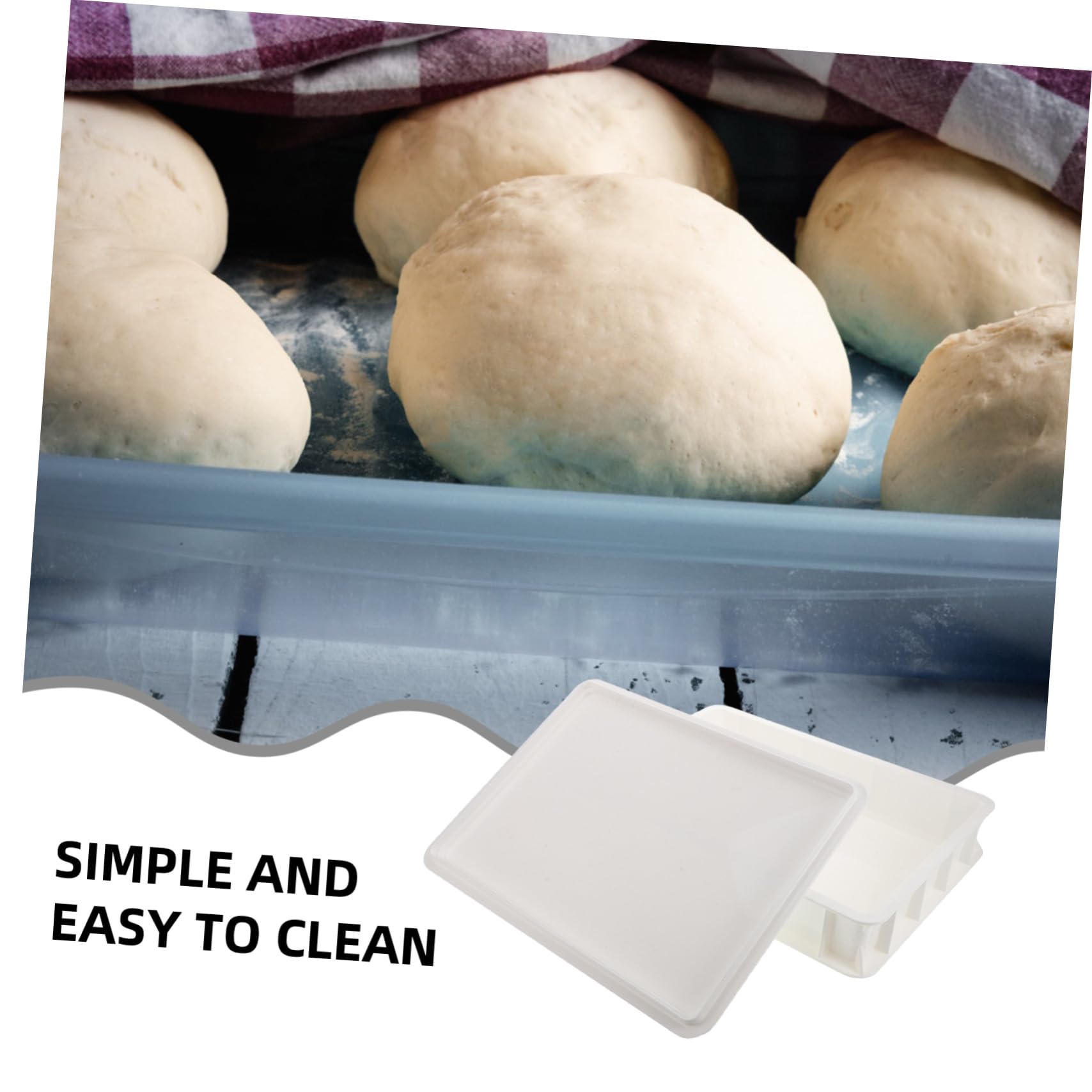 Box Lievitazione Impasto Pizza in Plastica Professionale Con Coperchio Contenitore Impilabile Per Porzioni Resistente e Facile Da Pulire Per Uso Commerciale e Cucina Domestica