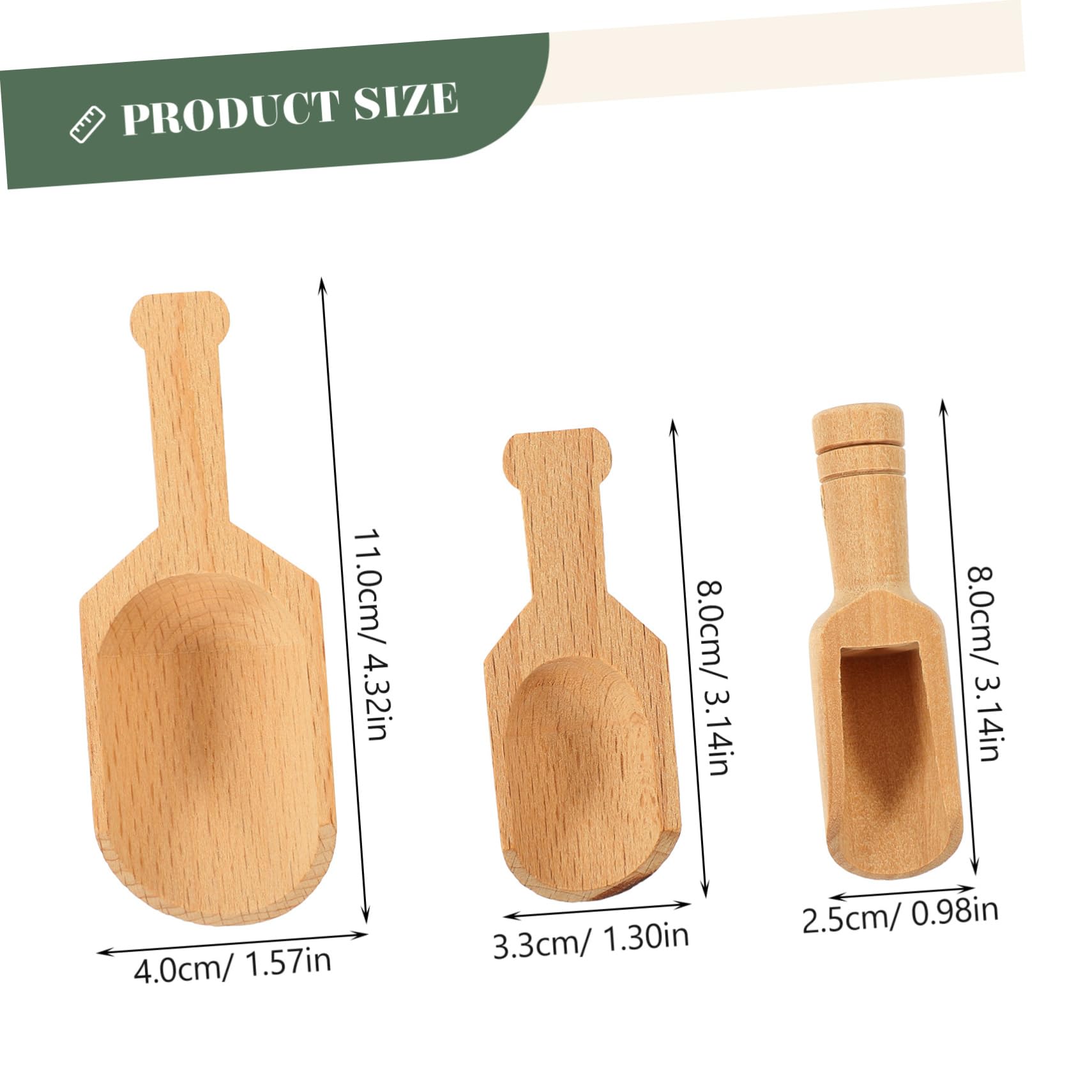 OFFSCH Craftsmanship Wooden Scoop Tea Accessory Bath Salt Scoop for Daily Use
