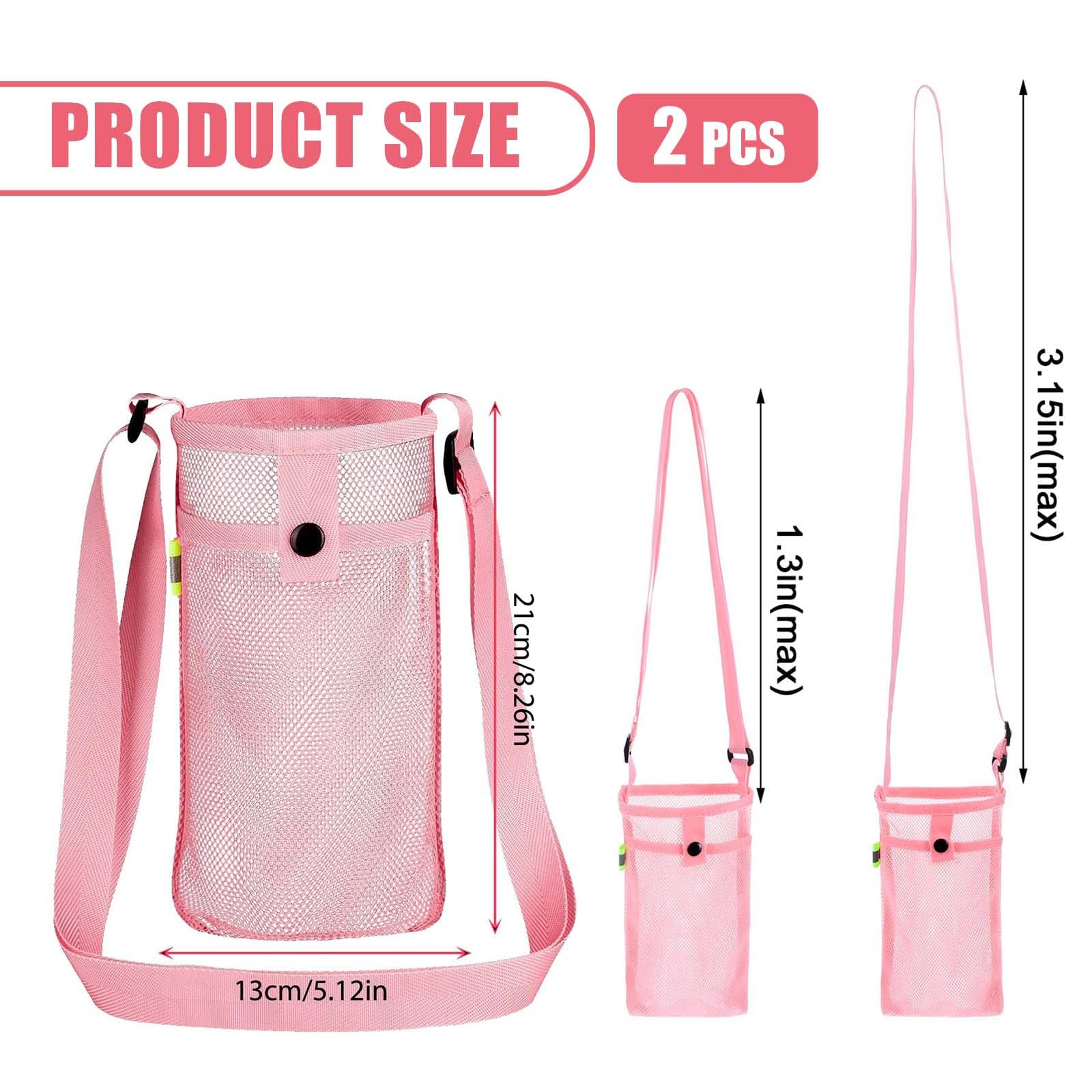 Protezione per Bottiglia D'acqua,2 PCS Borsa per Bottiglia, Portabottiglie, Tracolla Regolabile/Portatile, per Bottiglia D'acqua/Portaborraccia per Campeggio Ciclismo Trekking