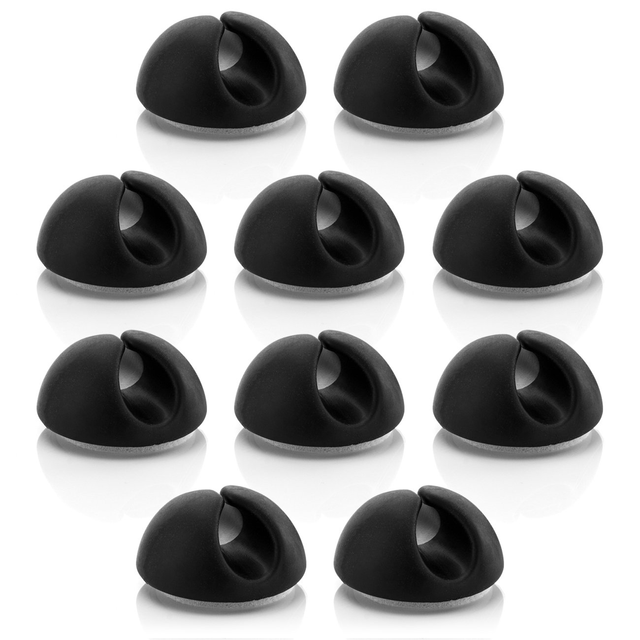 deleyCON 10x Cable Clips Cable Holder Cable Management Cable Fixation Cable Organizer for Cables