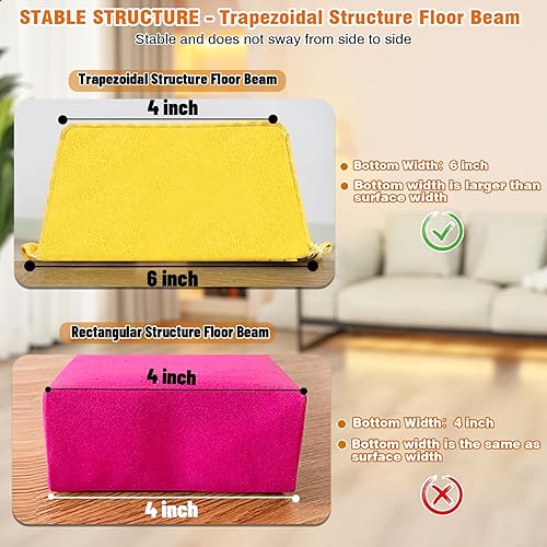 Miniatura 24 de MARFULA Viga de gimnasia plegable de 6 pies, 8 pies y 9 pies, haz de equilibrio de espuma – Extra firme – Cubierta de gamuza – Parte inferior verde