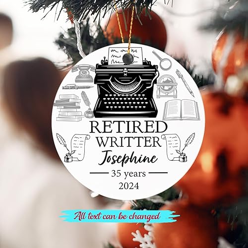 Miniatura 8 de Adorno de Navidad personalizado con nombre de año para estilista de peluqueros y mujeres, peluquero jubilado, adornos de Navidad, peluqueros