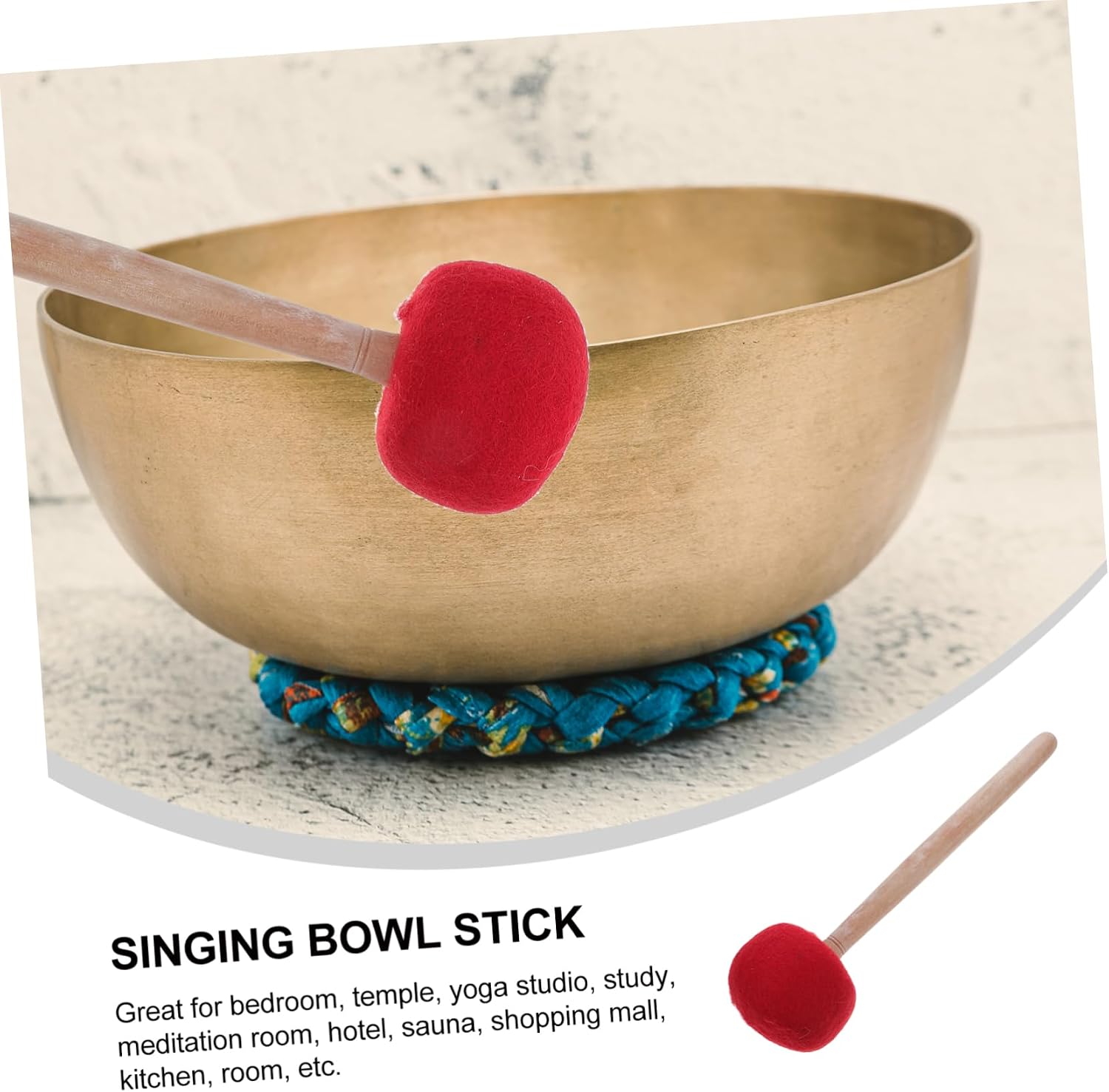 Sound Bowl Mallet Felt Striker for Tibetan Singing Bowls for Meditation and Sound Healing Sessions