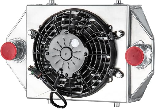 Aluminum ATV Intercooler Compatible for 2017 2018 2019 Can-Am Maverick X3 R 4x4 XRS Turbo DPS with Electric Fan Shroud