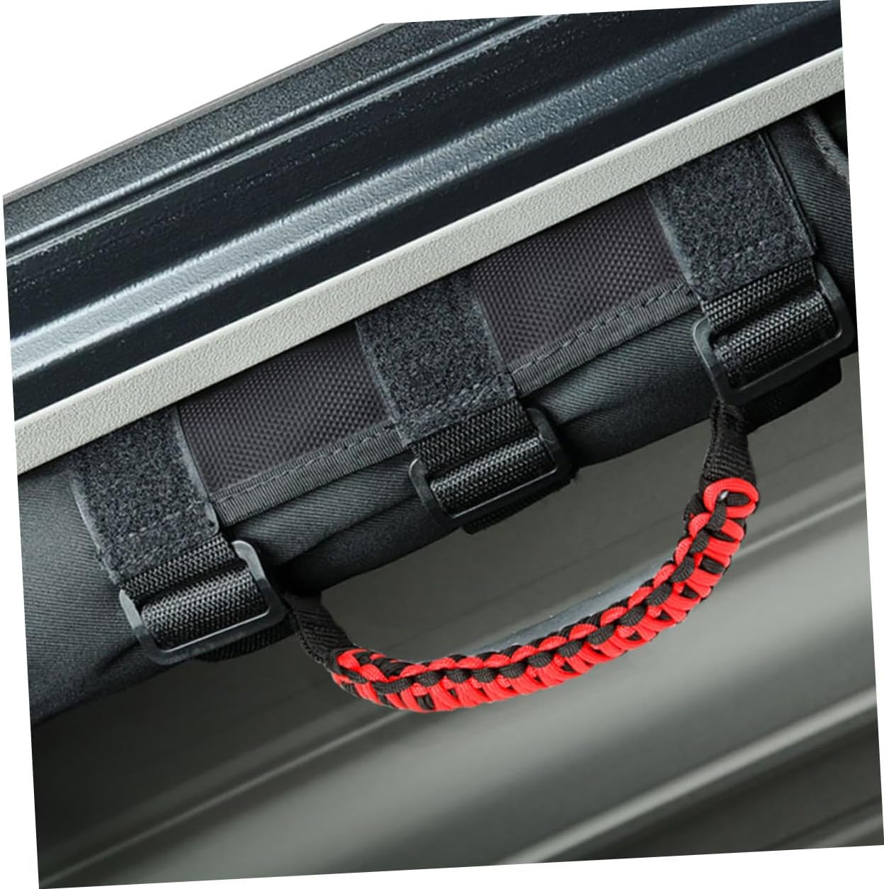 4pcs Vehicle Paracord Grab Handles with Braided Rope for Off-Road and City Vehicles Roll Bar, Automotive Assist Bar Grab Handles