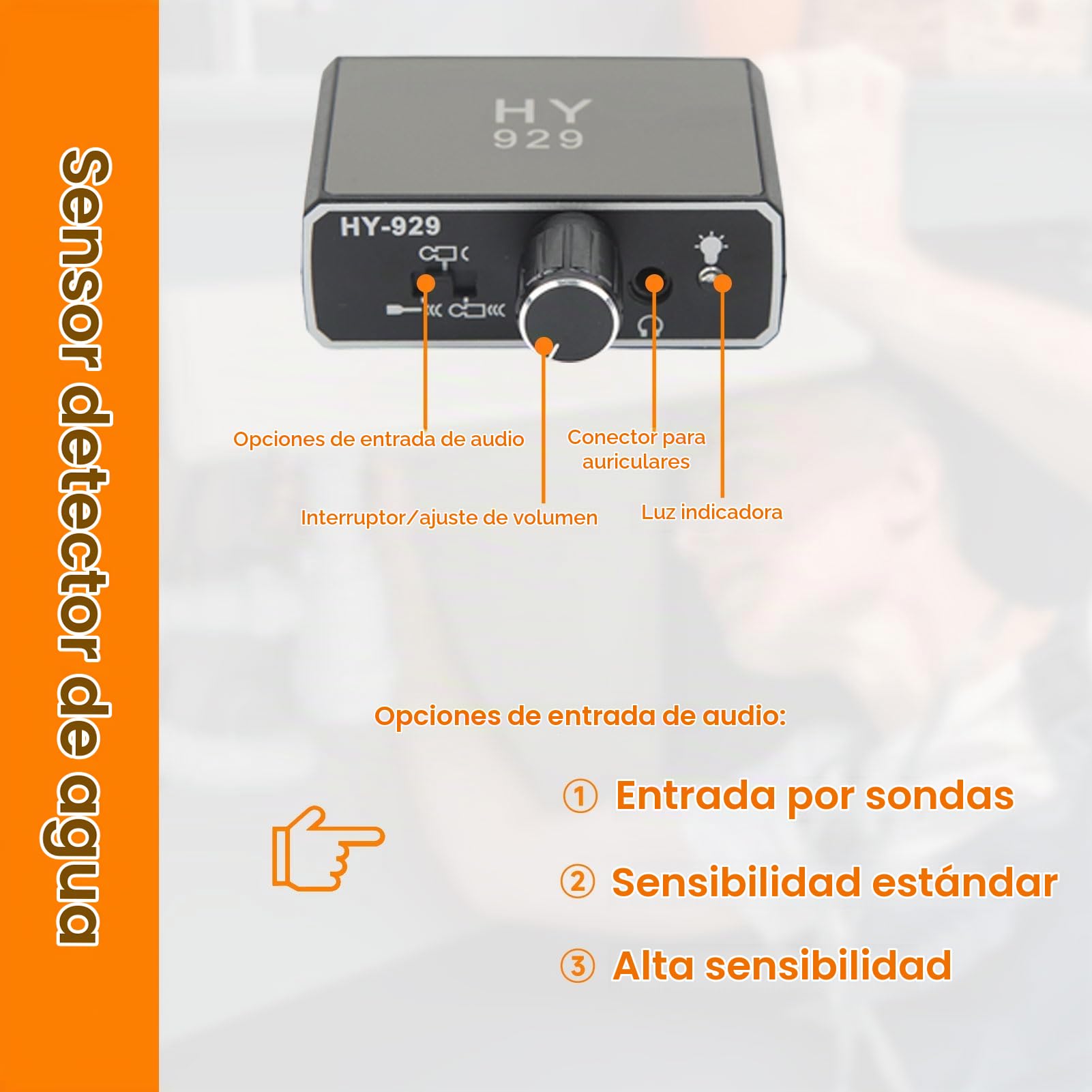 Kit de Detección de Fugas de Agua, Detector de Fugas de Agua Subterránea, Dispositivo de Detección de Fugas de Agua, Probador de Aumento Subterráneo 20000X, para Construcción de