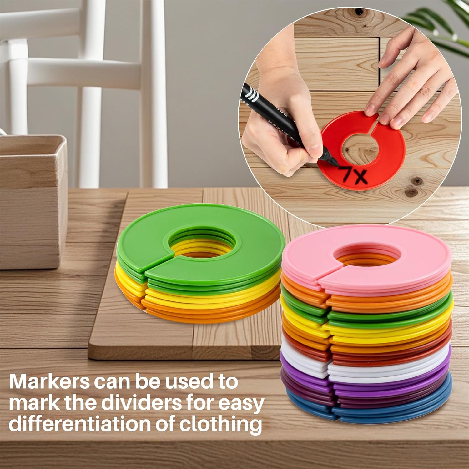 Sukh 50 Baby Closet Dividers Durable - Home Closet Organizer & Storage