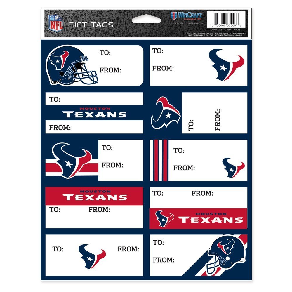 WinCraft NFL Gift Tag Sheet