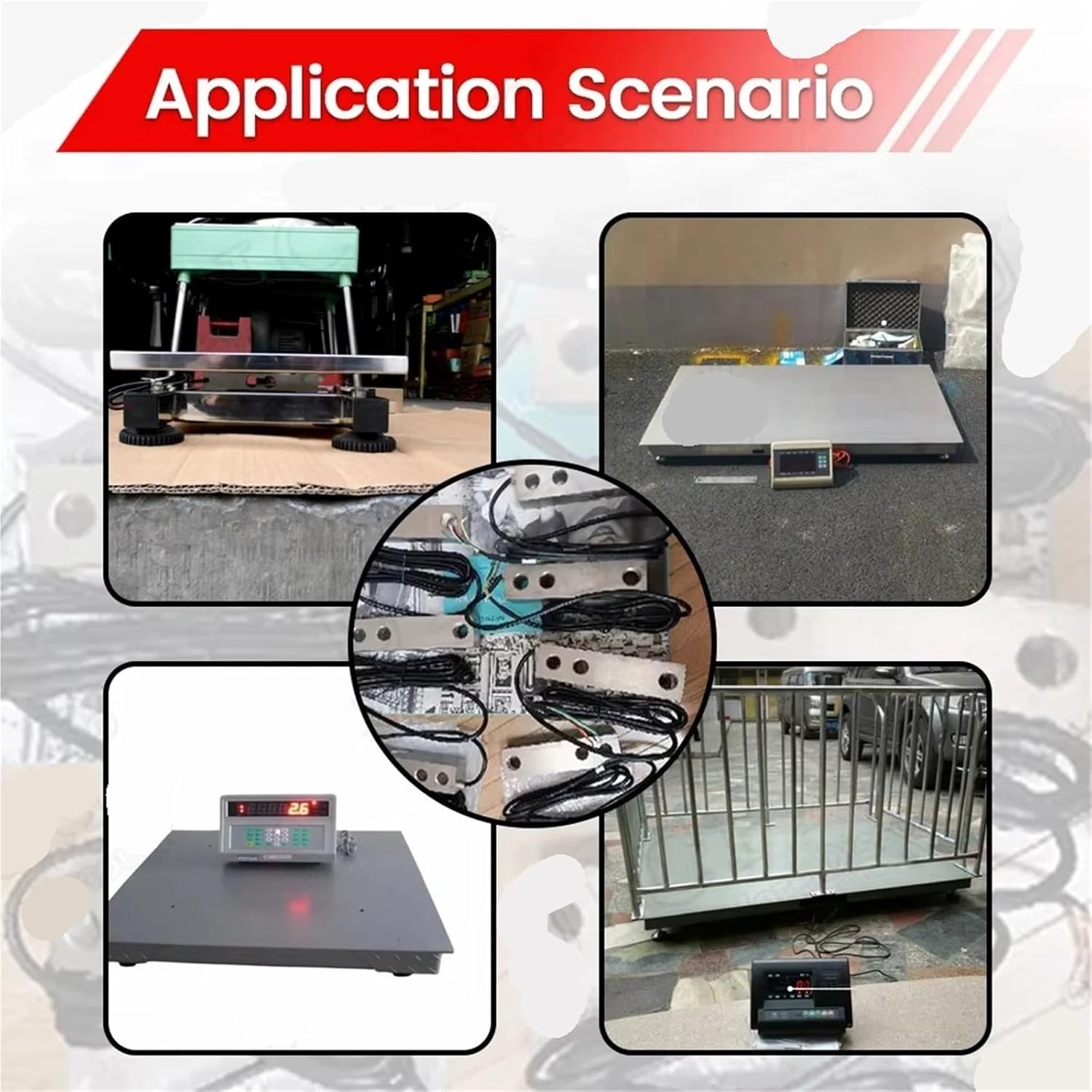 Pressure Load Cell Module Electronic Scale with Foot Pad Stainless Steel Measure Weighing Sensor 500kg 1T 2T 3T 5T YZC-320C(5T with Foot Pad)