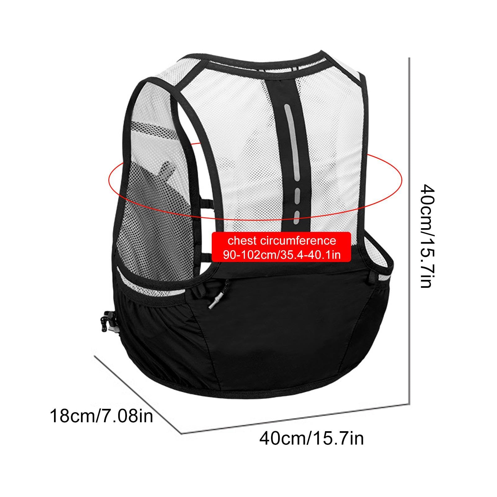 Rucksack Trinkweste, 2,5 l, Trinkrucksack ER Running Race Trinkweste, Weste, Wasserrucksack, Trinkrucksack für Wandern, Laufen