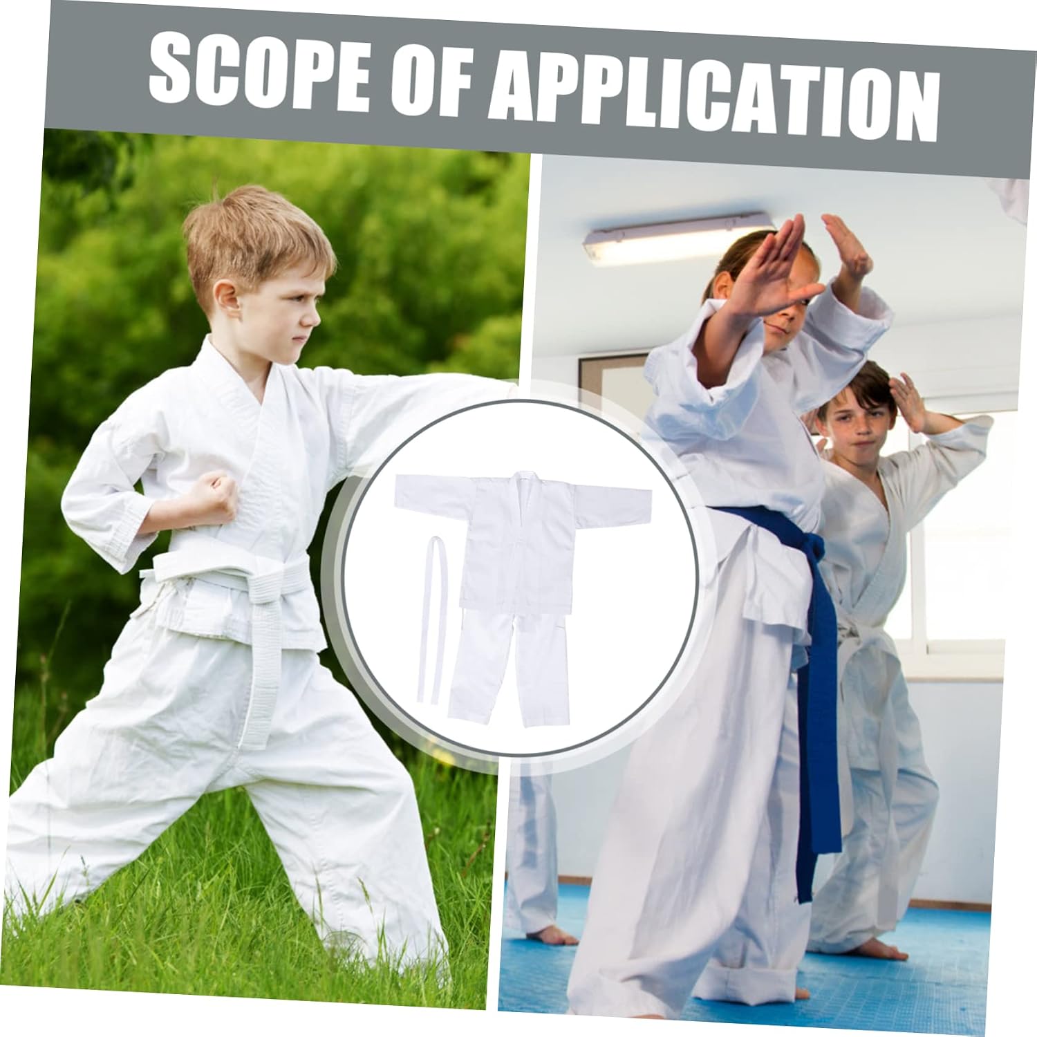 VALICLUD Karate Pants Men Women Boys and Girls Martial Arts Taekwondo Uniform Breathable Quick Dry Elastic Waist Belt