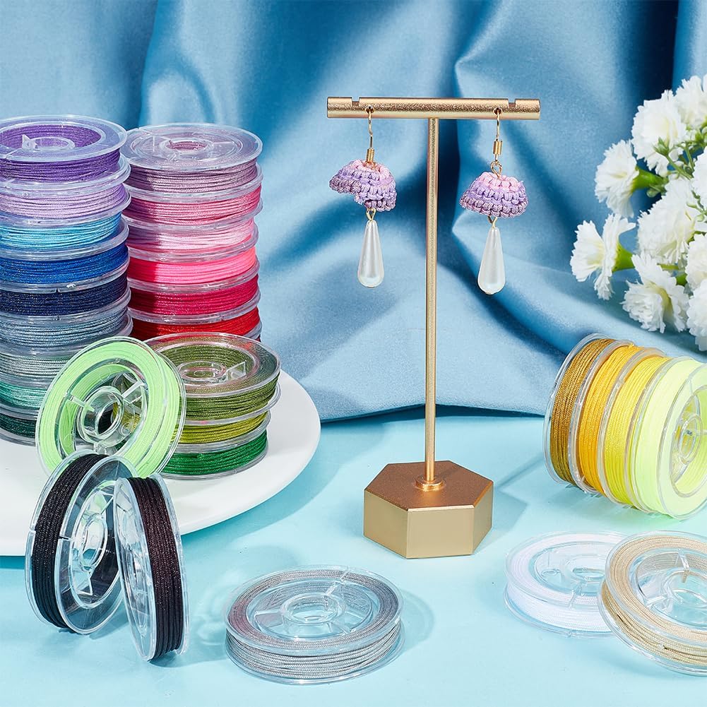 PH PandaHall 0.8mm Nylon Thread - 150 Yards, 20 Colors - Beading String for Bracelets, Necklaces & Macrame Jewelry Making - Image 5