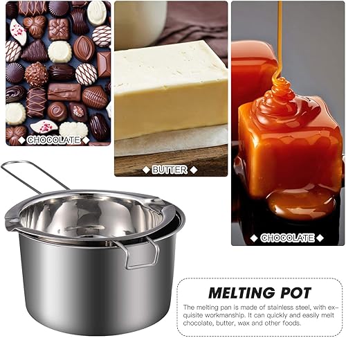 Miniatura 3 de EXCEART Olla de fusión de velas doble para derretir queso y mantequilla de cera de chocolate, olla de acero inoxidable de 11.02 pulgadas con mango
