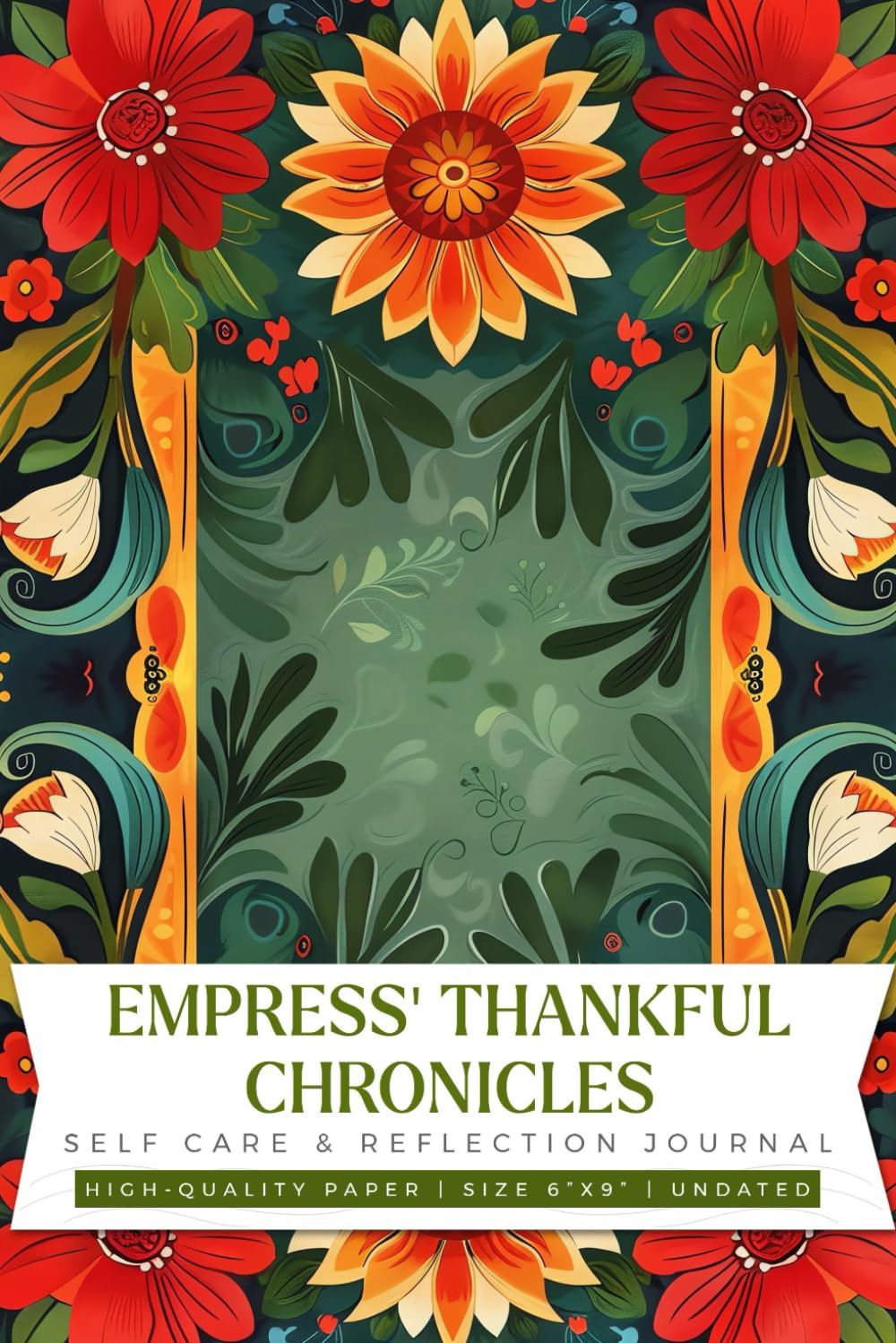 Empress' Thankful Chronicles: Elevate Your Daily Gratitude with Ease - 6x9 Inches, High-Quality Paper, 123 Undated Pages