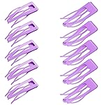 Chinco 24 Pcs Double Grip Hair Clips Metal Snap Clips Women Barrettes for Hair Making, Salon Supplies(Light Purple,2 Inch)