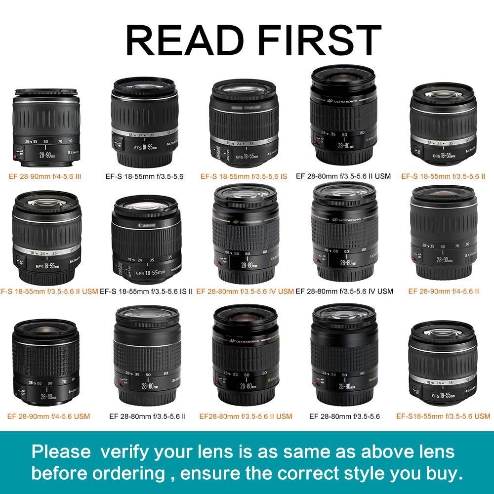 Andoer® ET-60II Paraluce per obiettivo, a forma di fiore, per fotocamere Canon EF da 75 - 300 mm