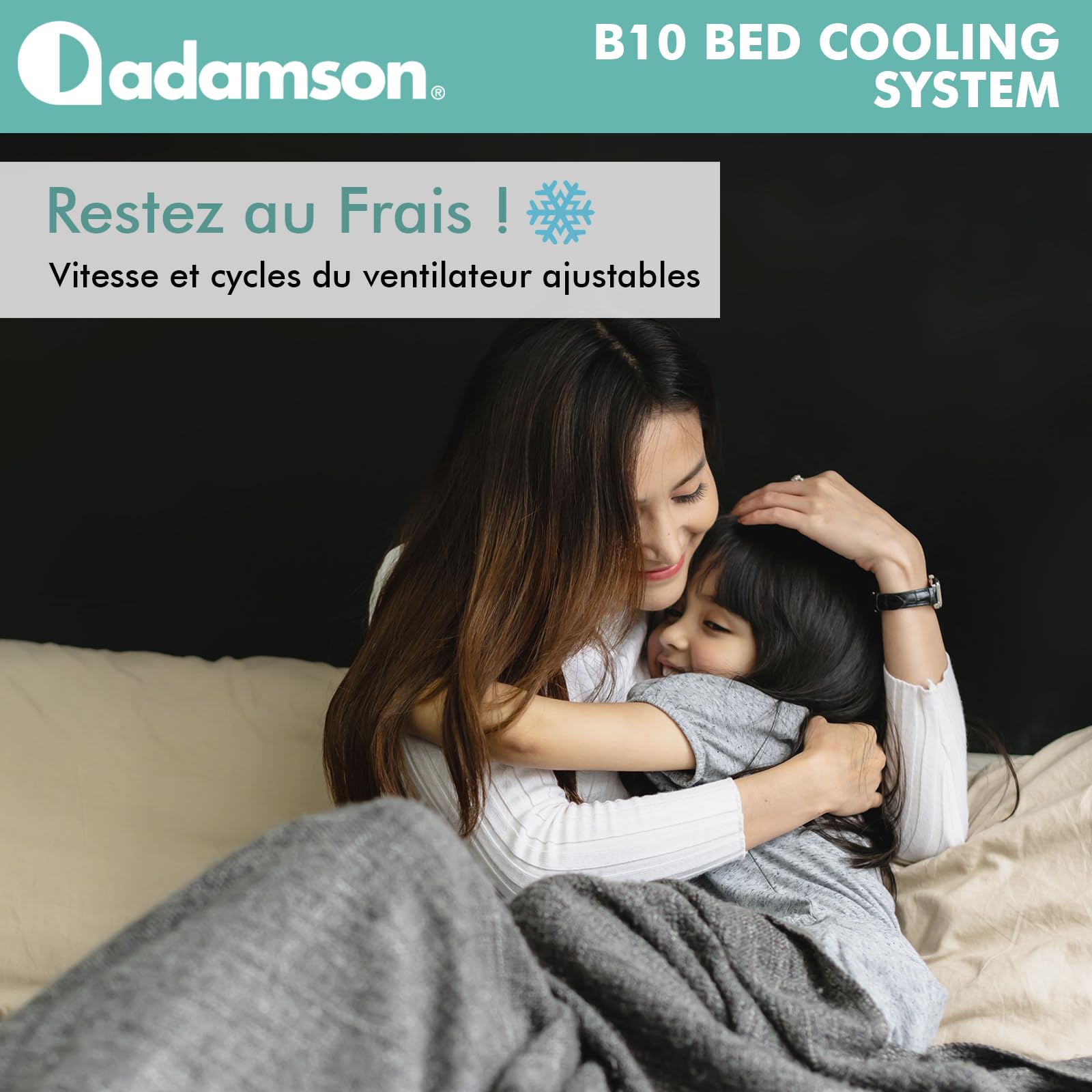 B10 Surmatelas Rafraîchissant Twin - Système de Refroidissement de Lit | Dormez au frais toute la nuit - surmatelas rafraîchissant 100% coton, refroidit 4-7°C, 4 vitesses & télécommande.