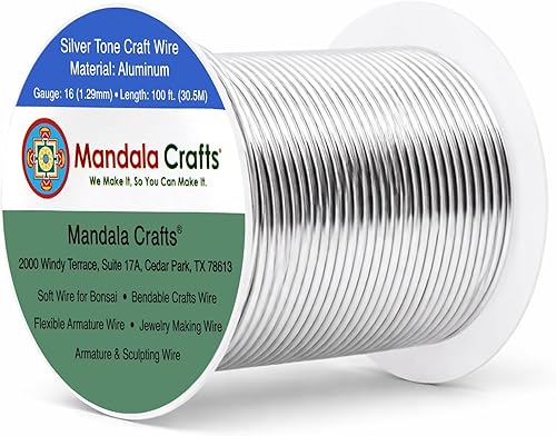 Vista 73 de Mandala Crafts - Alambre de aluminio anodizado de calibre 10 para manualidades de joyería - 32 pies de alambre flexible de cobre coloreado - Doble