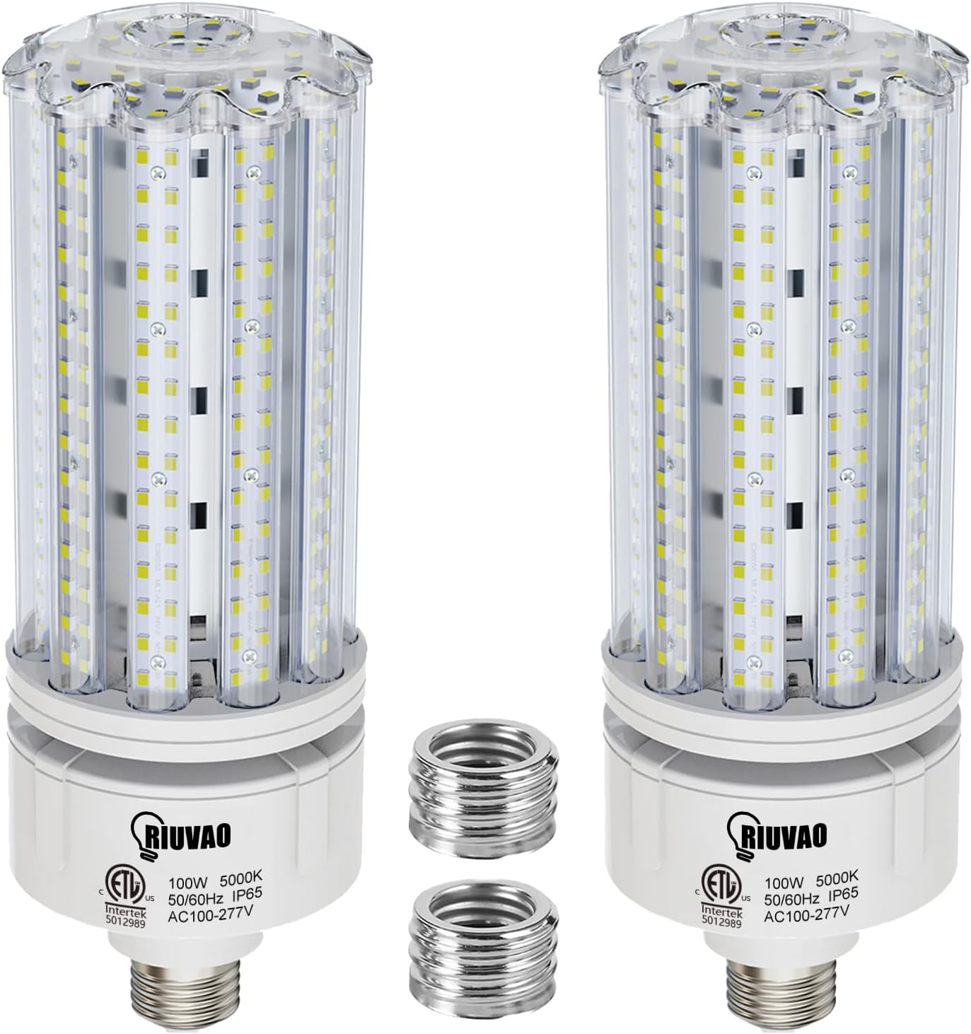 2 Pack 100W LED Corn Bulb, E26 /E39 Base Led Corn Light Bulb, Super Bright 15000lm 5000k Led Bulb, 1000W Equivalent CFL Metal Halogen HID Waterproof Led Bulb for Outdoor Indoor Area Garage