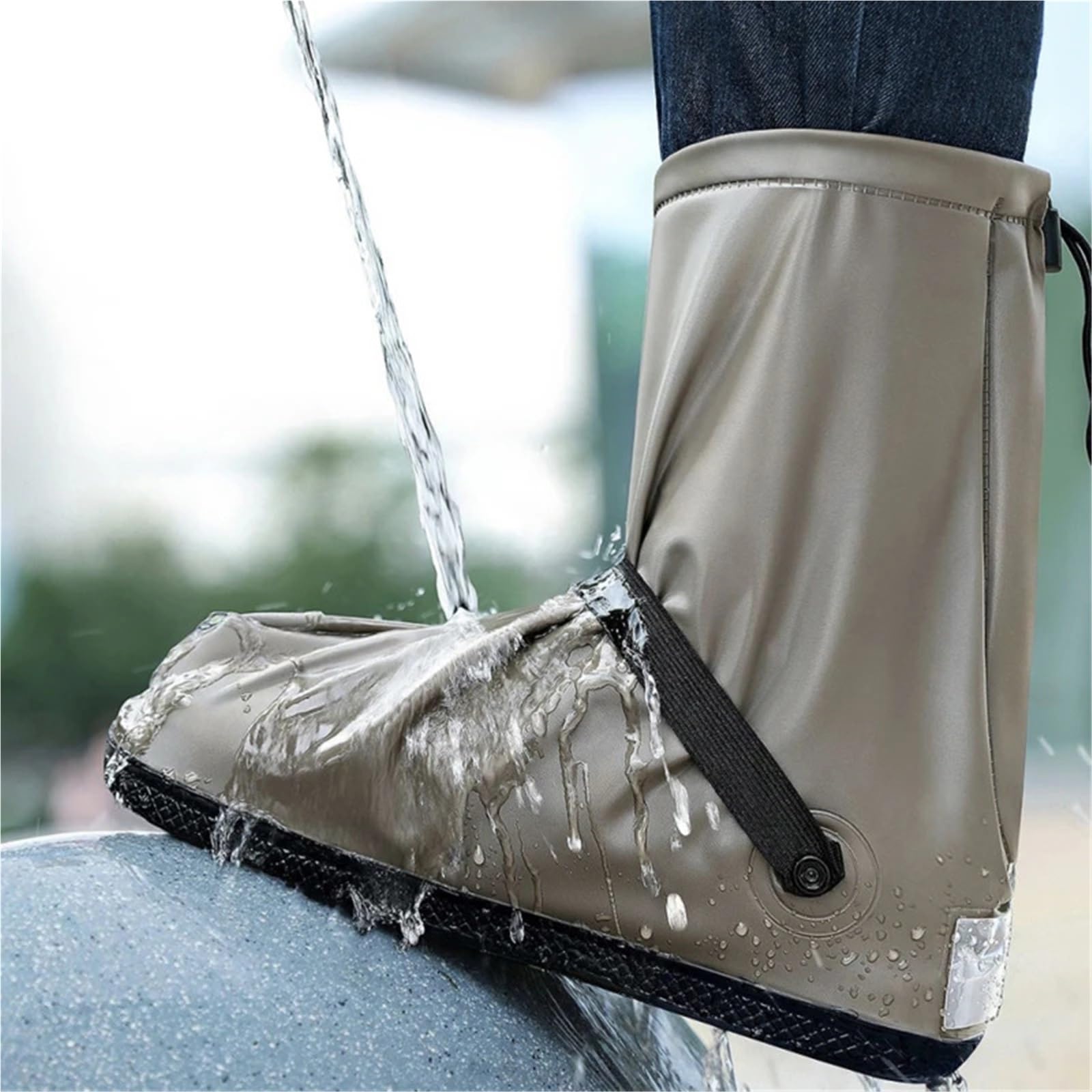 2 pares de zapatos a prueba lluvia, cubierta gruesa, impermeable, reutilizable, for motocicleta, ciclismo, bicicleta, botas for la, for para Protección