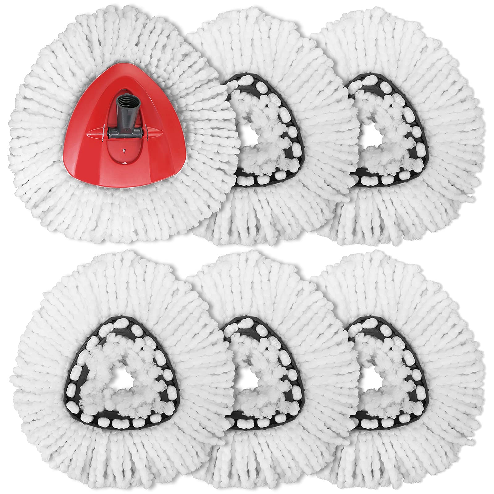 Buy LANROON 6 EasyWring Spin Mops Refill and 1 Spin Mop Base Part Compatible with Ocedar Spin