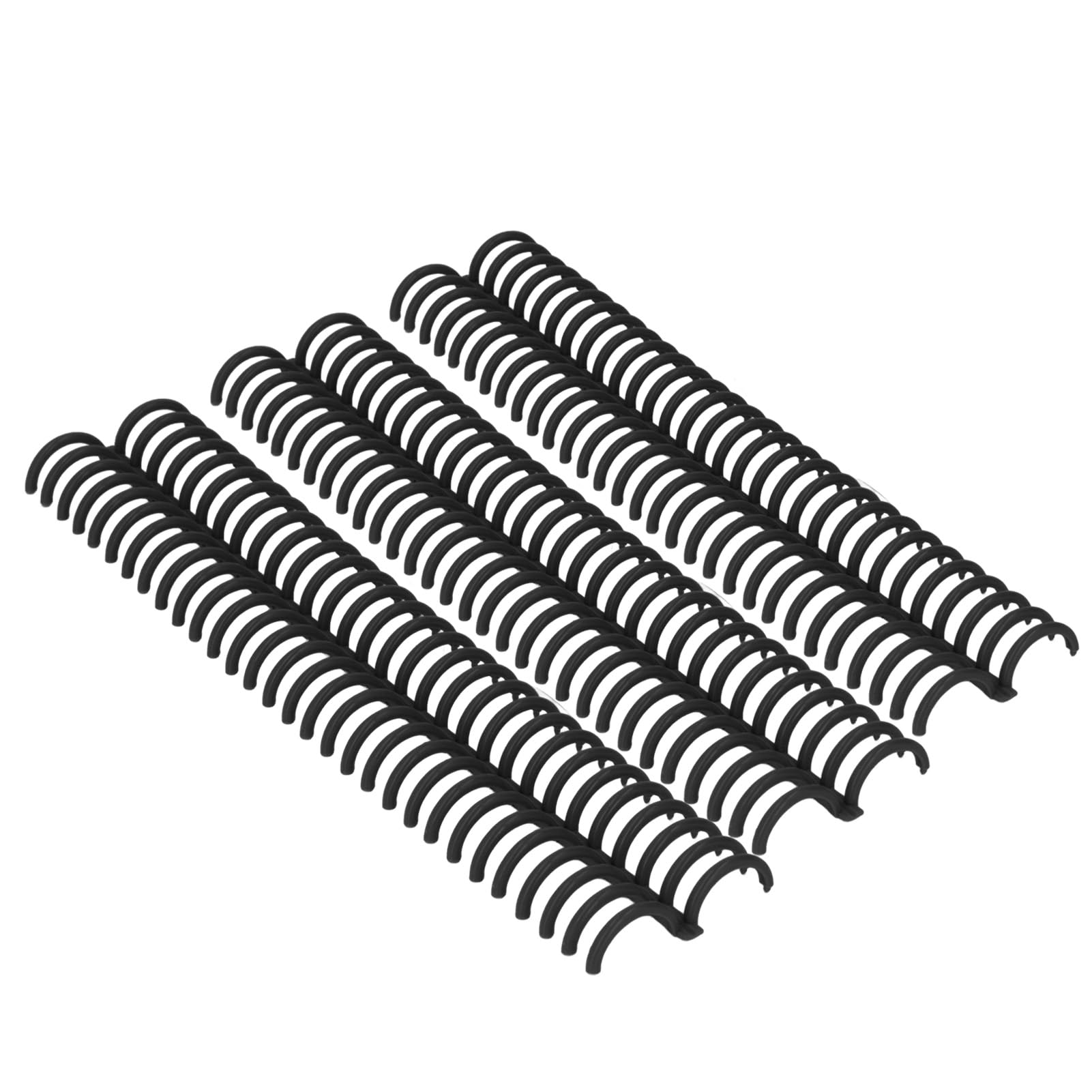 de Encuadernación de Hojas Sueltas, 10 Uds., 30 Agujeros, 22mm de Diámetro Interior, Bobinas de Encuadernación, Anillos de Encuadernación de Plástico Resistentes Al Desgaste(Negro)