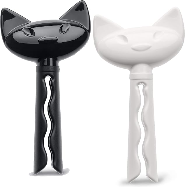 Koziol MIAOU Bag Clip, Black/White, 2-Piece