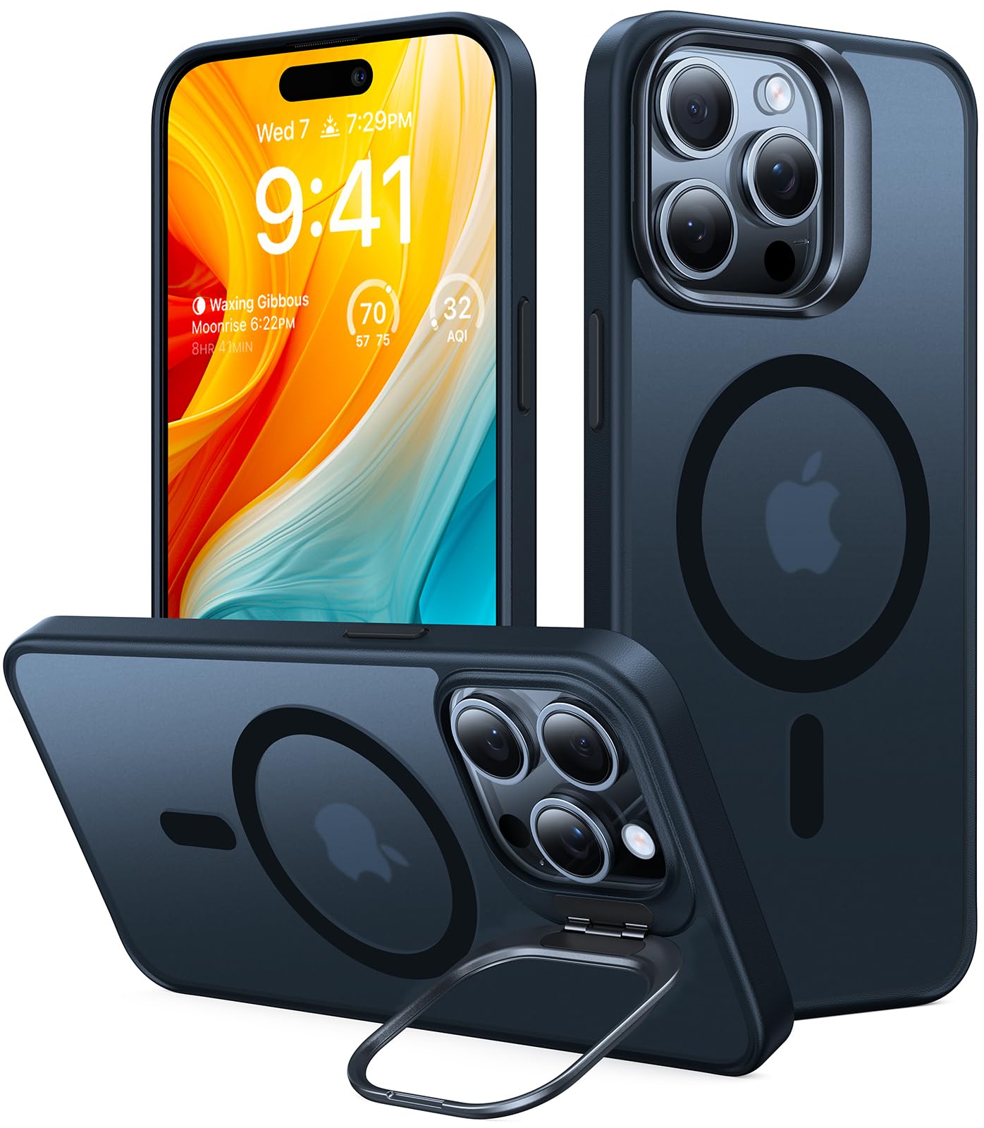 CASEKOO - Funda con anillo magnético oficial para iPhone 15 Pro Max CASEKOO - Funda con anillo magnético oficial para iPhone 15 Pro Max