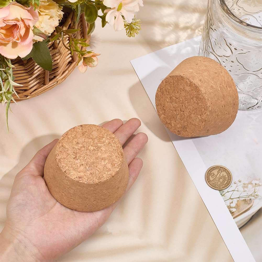 OLYCRAFT 2pz Tappi di Sughero Grandi 6~8cm Tappi di Sughero per Bottiglie Tappo Conici In Legno Tappo di Sugheri Coperchi per Barattoli di Conserva In Legno per Cucina Bomboniere Conserve