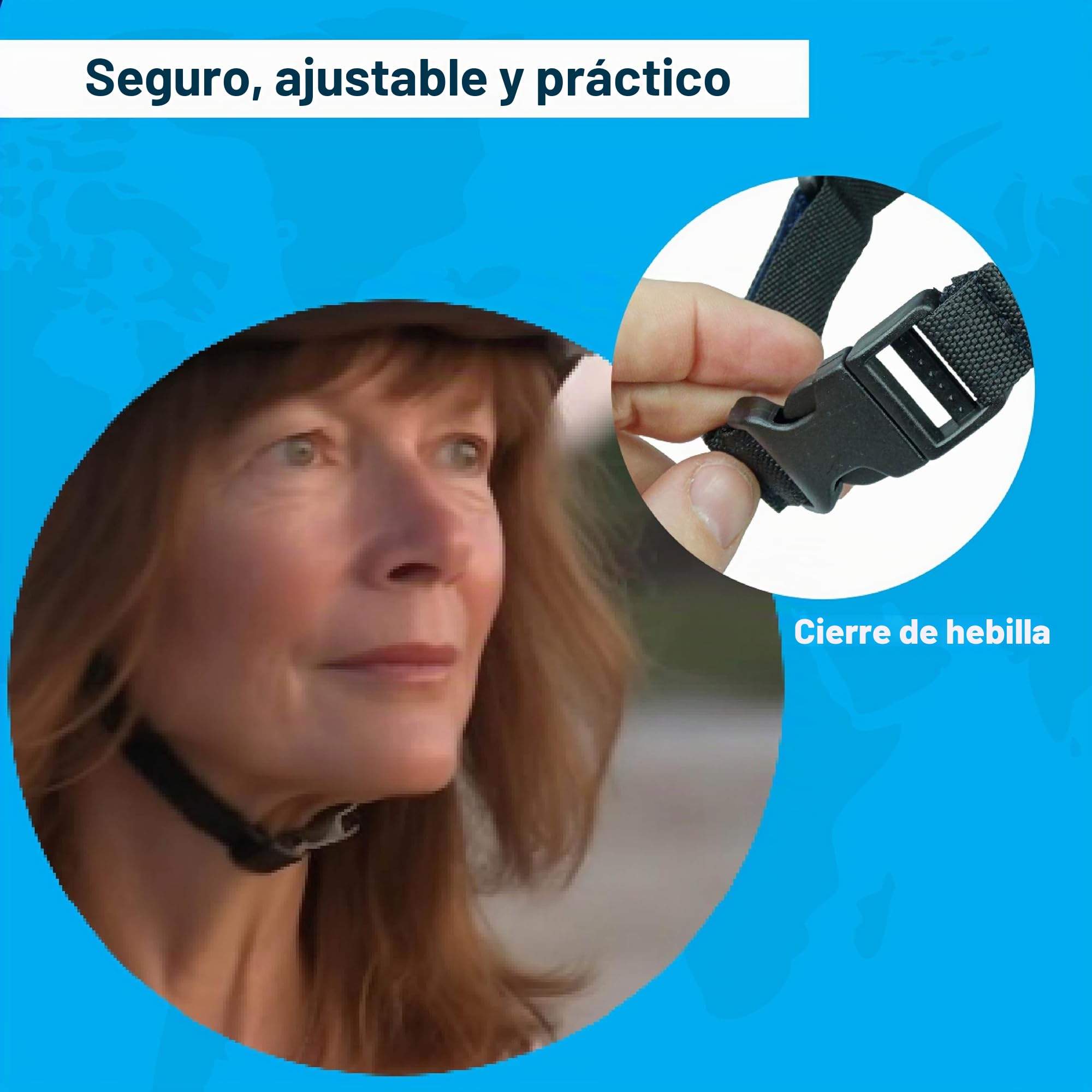 Ubio Casco de Protección Craneal Rojo Tejido Acolchador Transpirable, Protector Cabeza Personas Mayores, Epilepsia, Convulsiones, Niños, Adultos. Arnés de Mentón Ajustable 44-50cm Fabricado en España