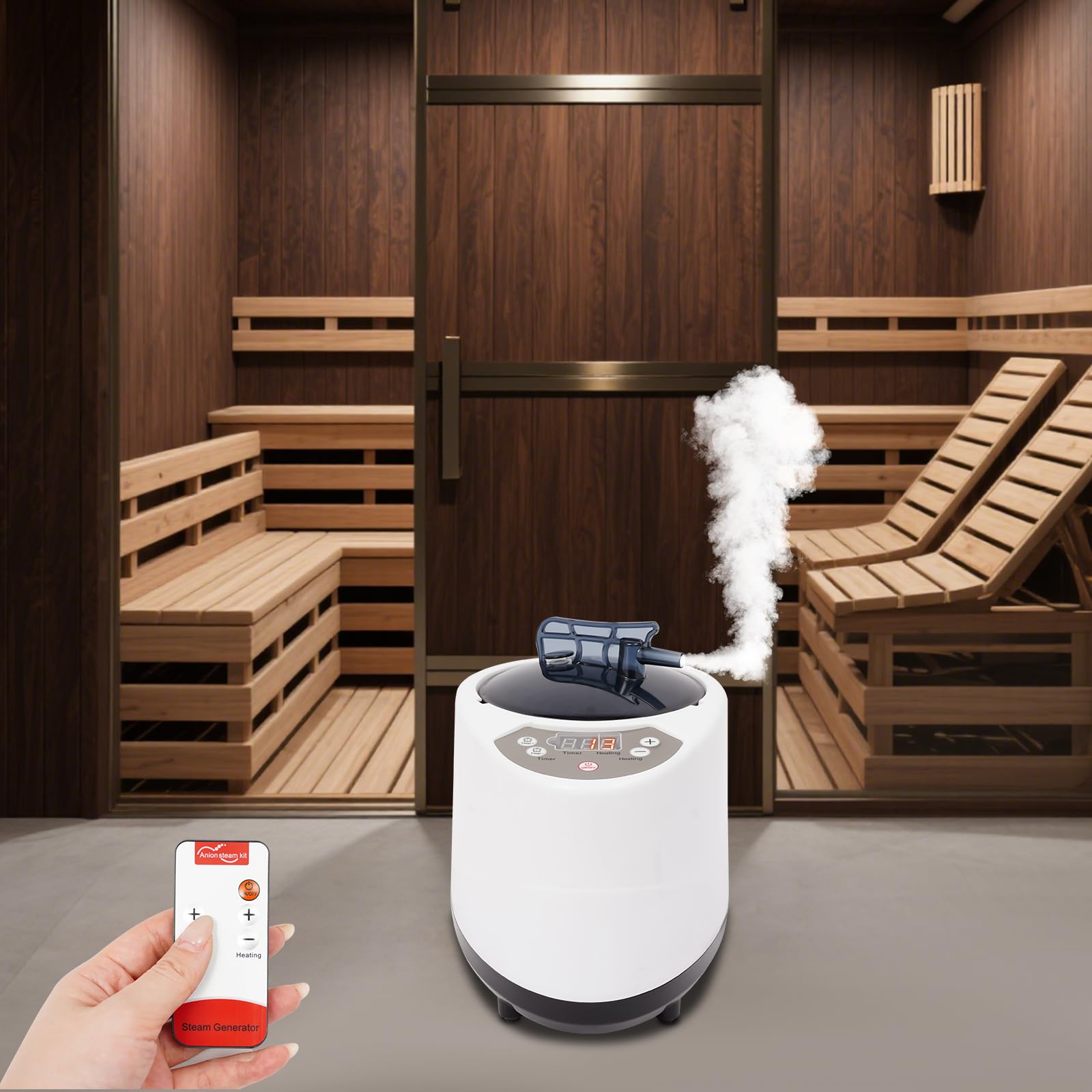 Dampferzeuger Sauna Steam Generator 9 Gang 3L 1000W Home SPA