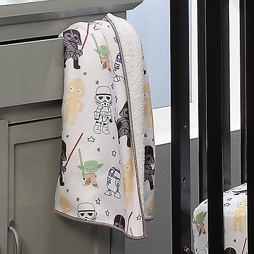 Miniatura 7 de Lambs & Ivy Star Wars - Manta de forro polar clásica para bebé, Yoda/Darth Vader/R2-D2/C-3PO