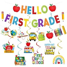 Hello 1st Grade Banner, First Day of 1st Grade Decorations, Welcome Back to 1st Grade Banner Supplies, Back to School Decorations, 1st Grade Classroom DecorationsPre-assembled