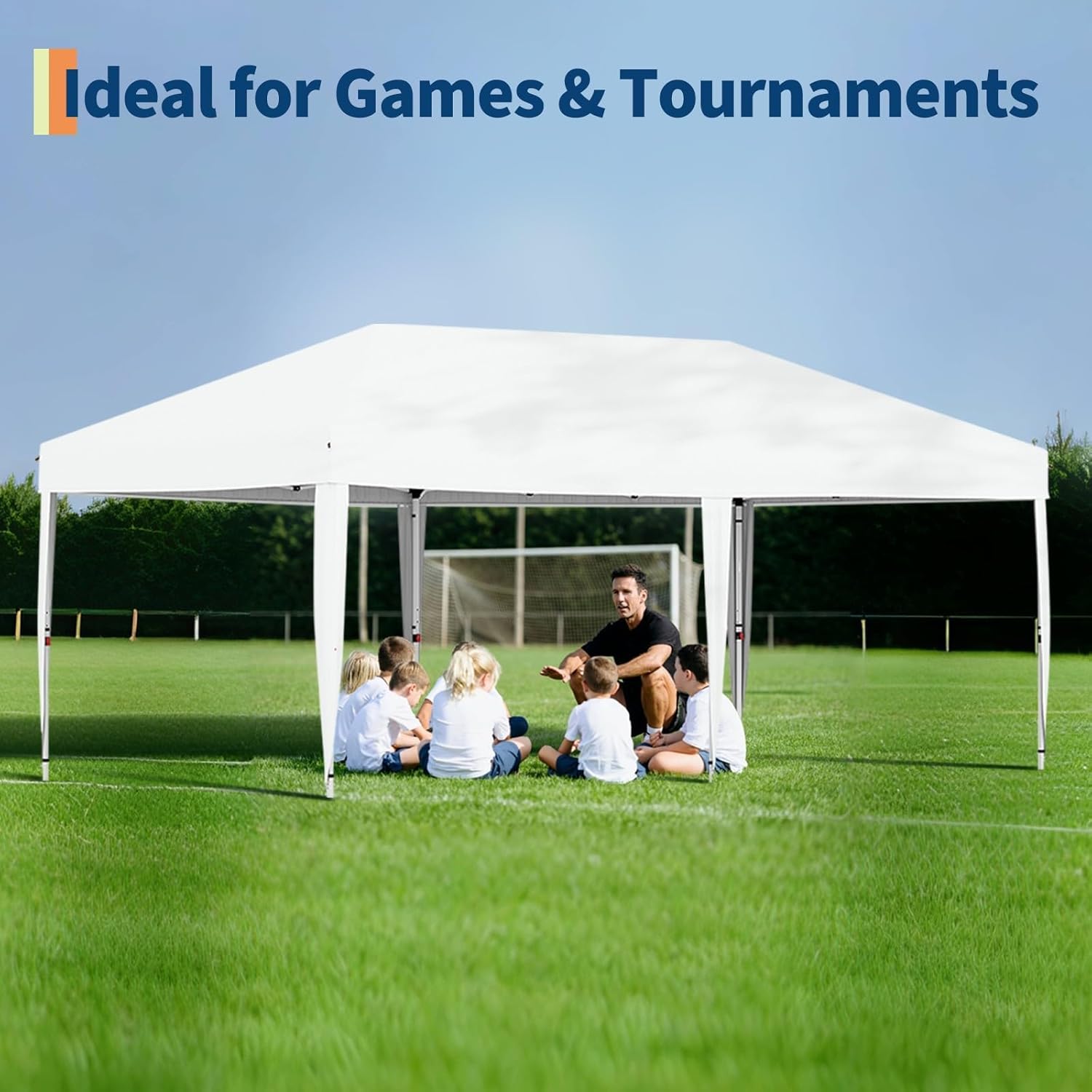 CABIHOME 10x20 Pop Up Canopy Tent with 4 Sidewalls, Heavy Duty Waterproof UPF 50+ Outdoor Shelter, Includes Roller Bag, Stakes & Sandbags