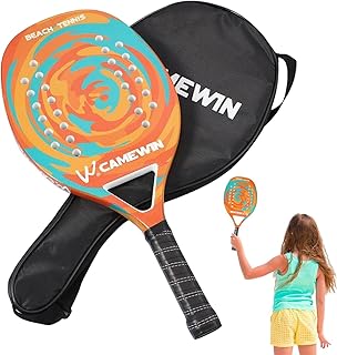 Beach Racket | Carbon Kids Paddle Tennis Racket | Lightweight EVA Foam Padel Tennis Racquets Paddle Tennis Racket With Bag For Beach Supplies Jildouf