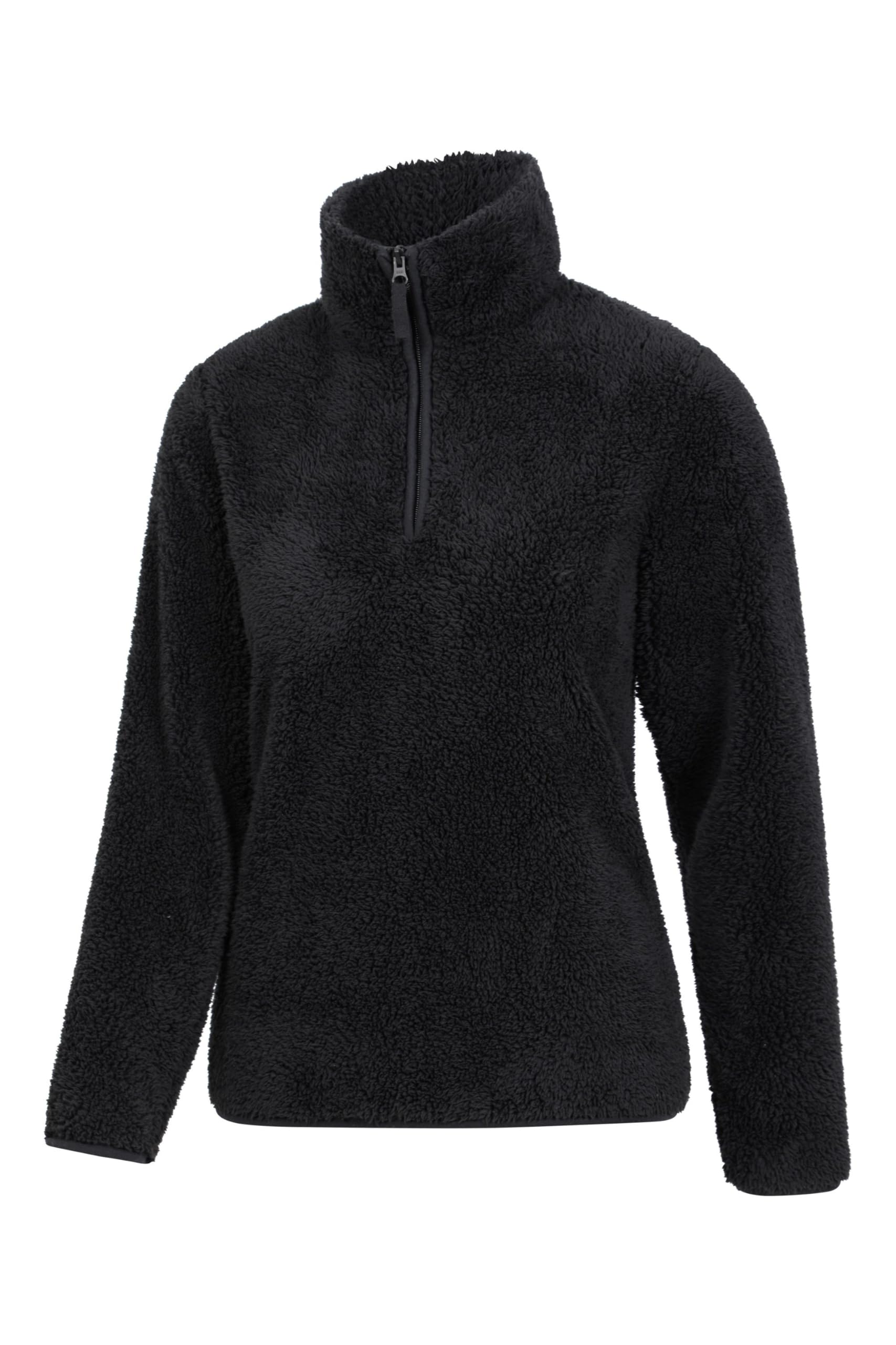Mountain Warehouse Polaire Teddy pour Femme - Sweat-Shirt Chaud et Confortable, Haut à Demi zippé, Pull léger, Anti-Peluches - Idéal pour l'extérieur, Le Sport, l'hiver