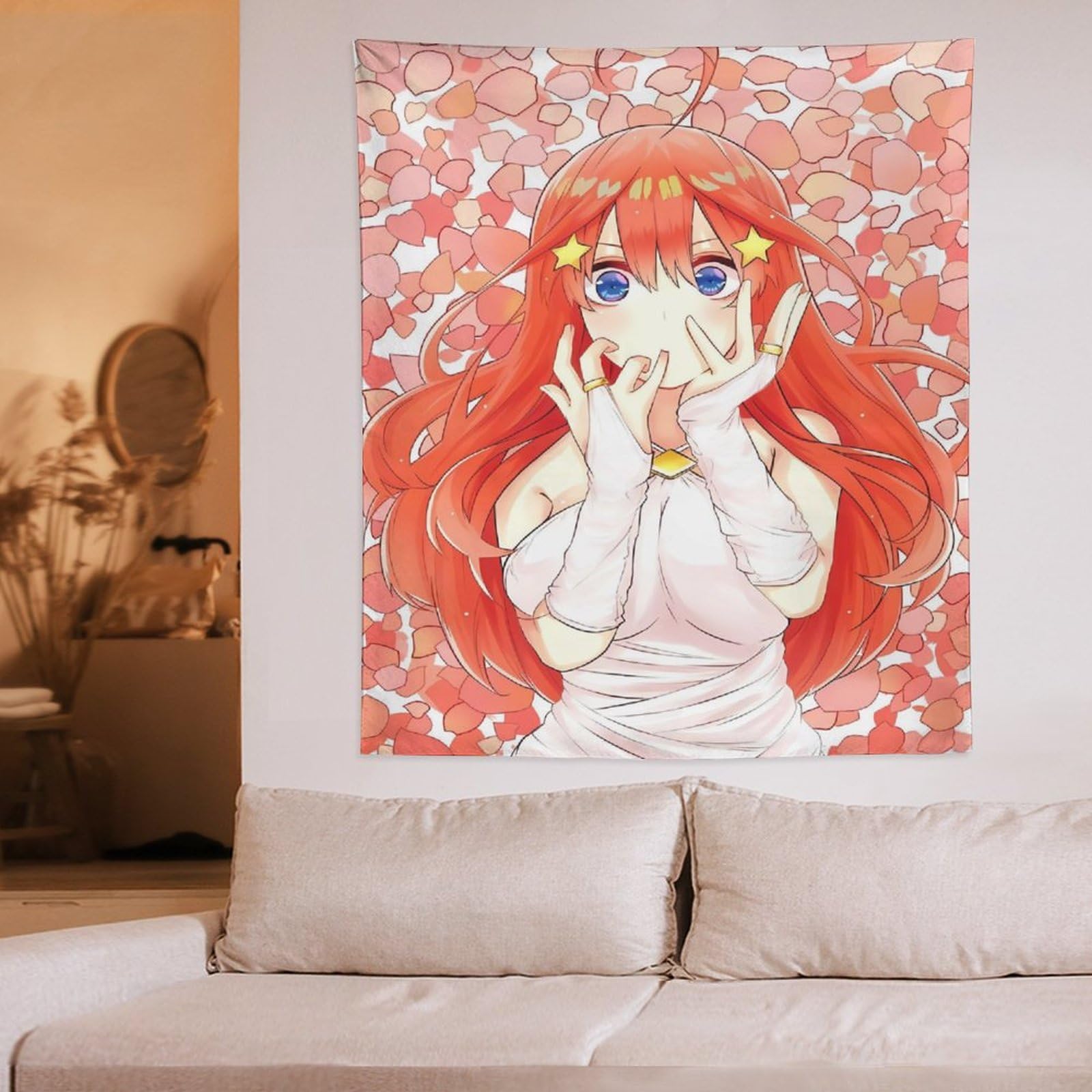 Amazon.co.jp: 五等分の花嫁 中野五月 タペストリー 壁掛け壁画 窓 