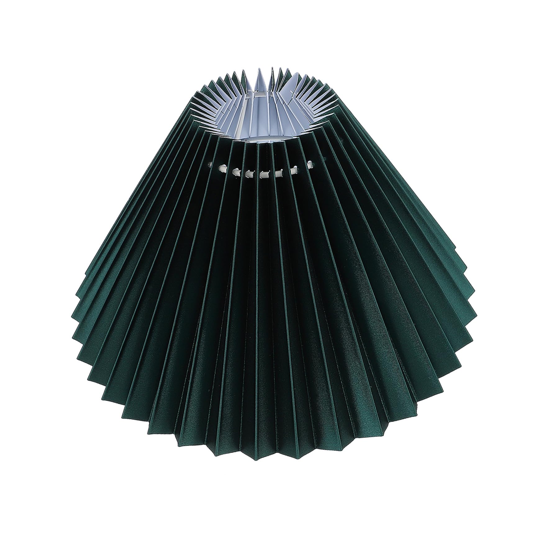 Angoily Pleated Cloth Lampshade Decorative Light Cover for Bedroom and Living Room, Protective Lampshade Accessory with Diffuse Lighting, Simple Style Green Fabric Table Lamp Style