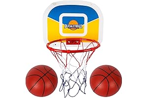 Trampoline Basketball Hoop Fits All: Teenager Basketball Hoop for Trampoline with Pump...