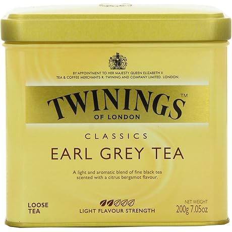 Twinings Earl Grey Loose Black Tea Tins, Pack of 6, Steeped in...