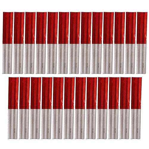 Miniatura 6 de Tiras reflectantes de 2 x 12 pulgadas, cinta de seguridad reflectante de grado diamante 3M, marcas de visibilidad rojasblancas con DOT-C2 para