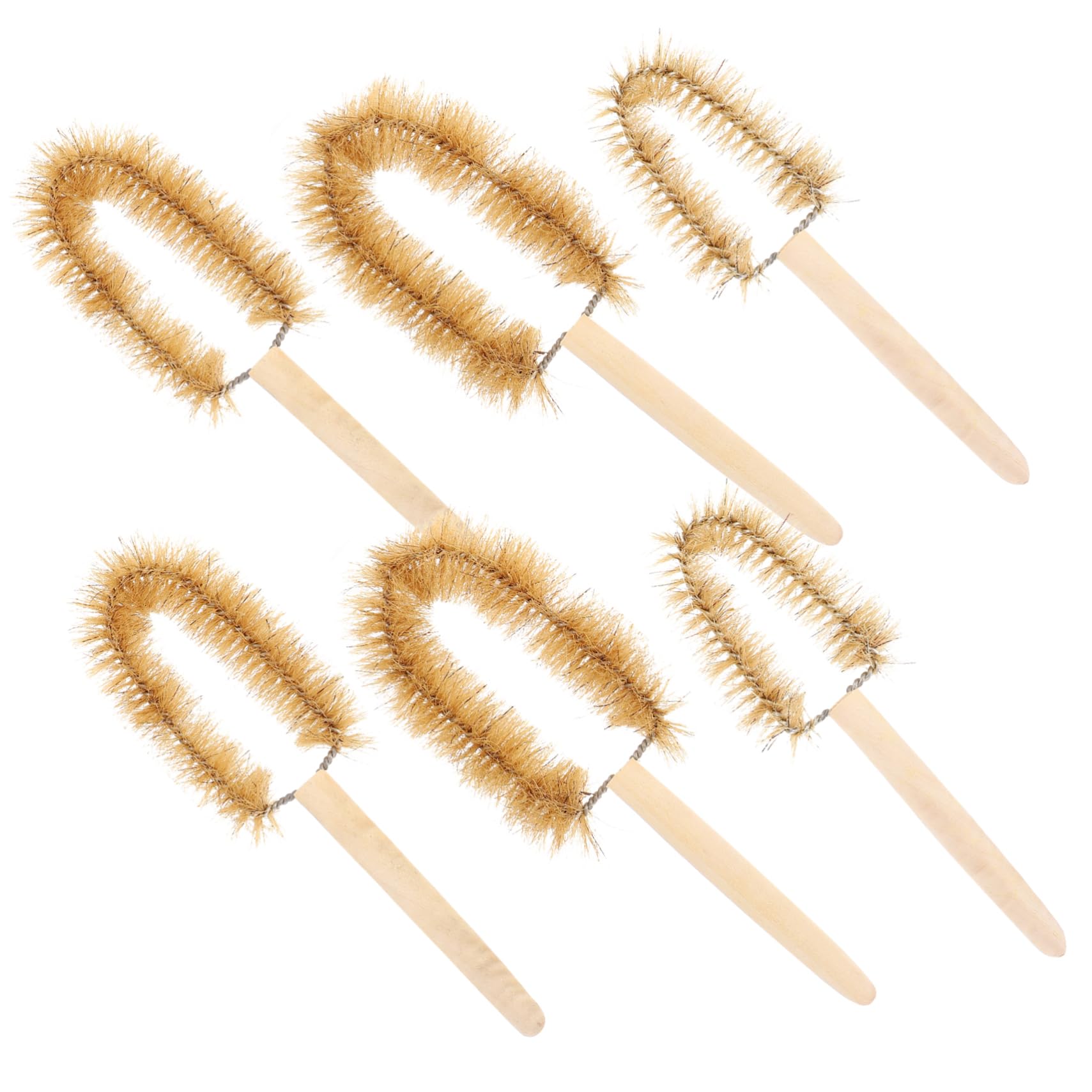 Healeved 6pcs Lab Bottle Cleaning Brush Pipe Cleaner Brush Labs Cleaning Brush Bottle Brush Pipe Cleaning Brush Pipecleaners Brush to Clean Straws Test Tube Brush Pipe Cleaners Pig Hair