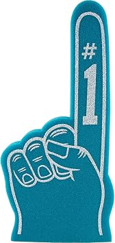 finger PLS Funstitution Number 1 1 Universal for All Occasions Teal