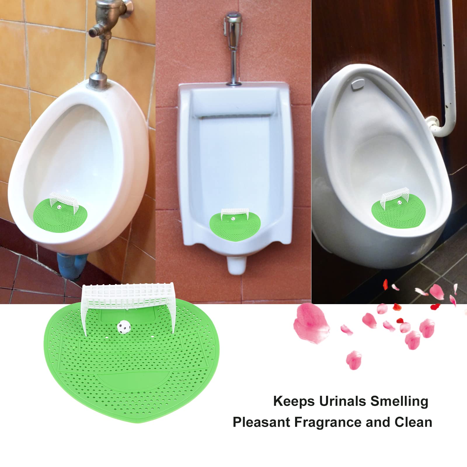 6 Urinalsiebe Mit Duft & Fußballtor-Design – Spritzschutz & Geruchskiller Für Herrentoiletten, Ideal Für Büros, Hotels, Stadien