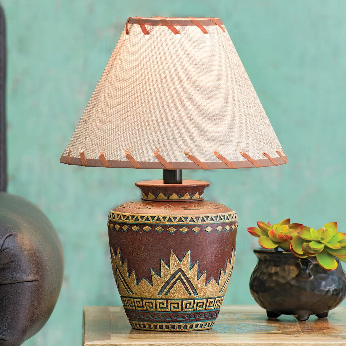 BLACK FOREST DECOR Bryce Canyon Accent Lamp Rustic Cabin Table Light 15 x 10