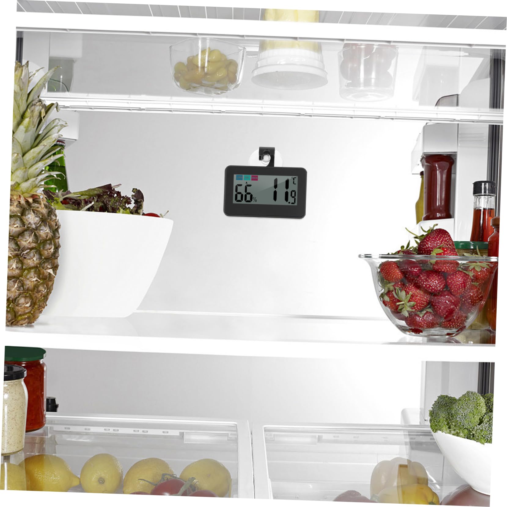 3 Piezas termómetro higrómetro frigorifico magnet indicador de temperatura del refrigerador medidor de temperatura de escritorio medidor de humedad medidor de medicion abdominales Cabilock