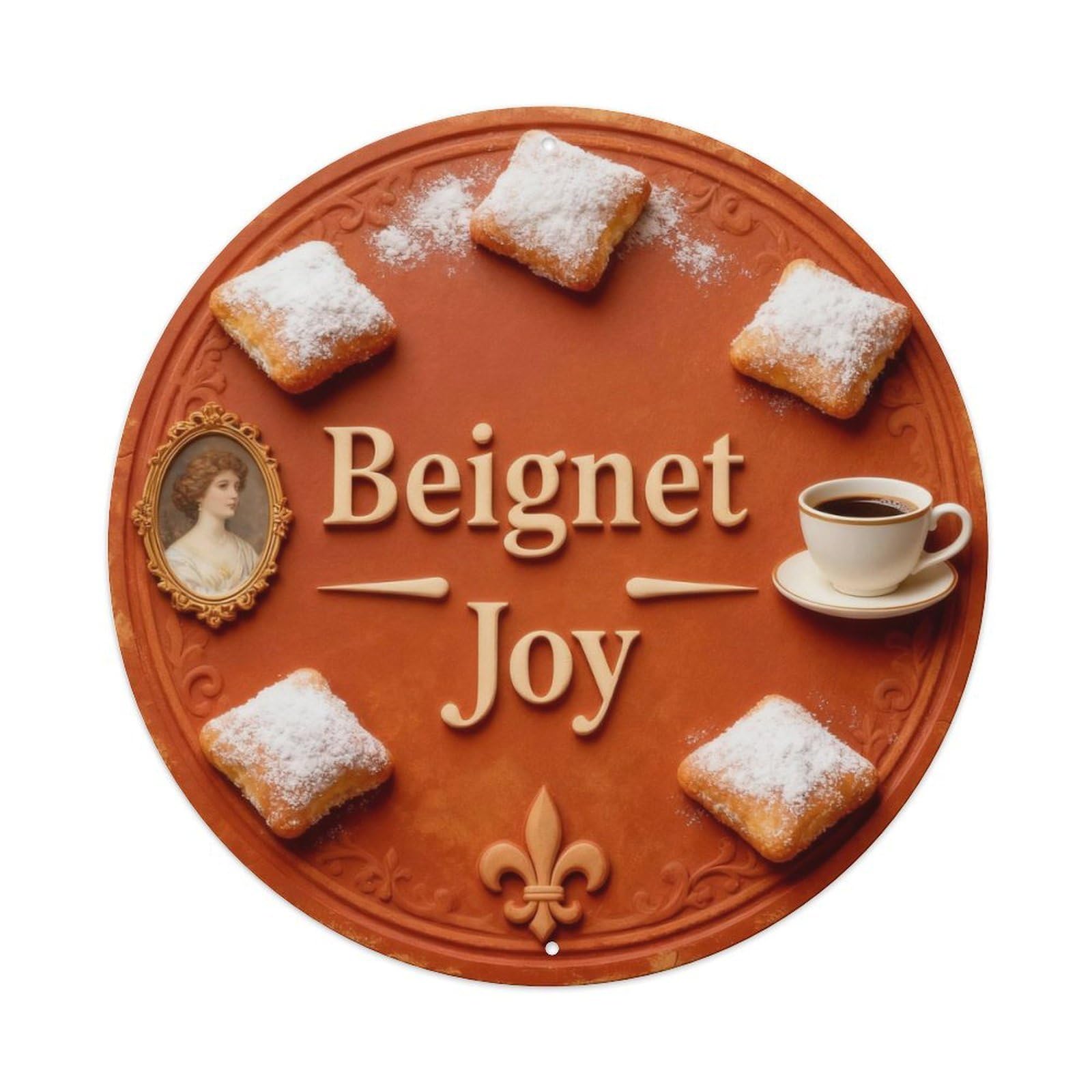 Beignet Joy Metal Tin Sign Plaque