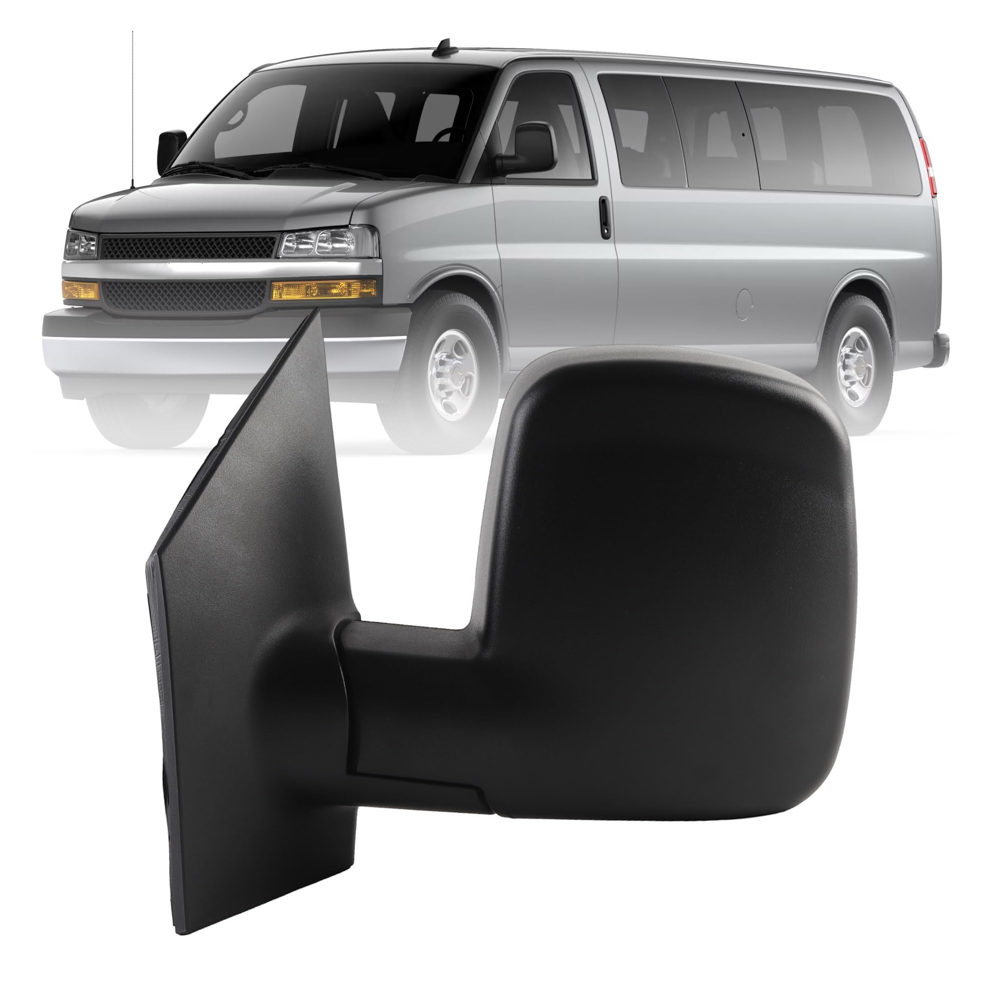 Dasbecan Driver Side Mirror Compatible with 08-17 Express &amp; Savana 6pins
