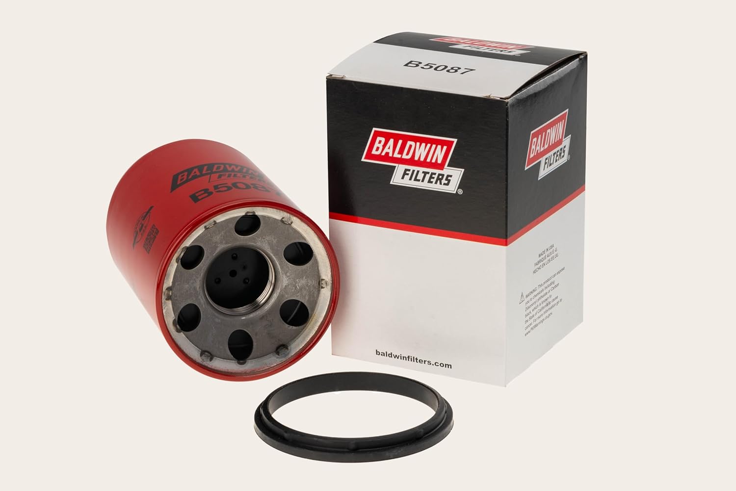 Baldwin B5087 Spin-on Coolant Filter Without Chemicals, Heavy Duty, 25 Nominal 60 Absolute Micron, Replaces Fleetguard WF2127, P550867, LFW2127, PR8694, 3680434 and 24113 (Pack of 2)